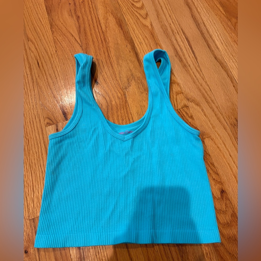 Vibrant Blue Women's Ribbed Tank Top